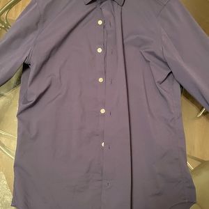 Navy blue Bonobos stretch tailored fit dress shirt size medium